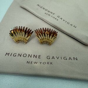 Gold mignonne gavignan micro madeline earrings